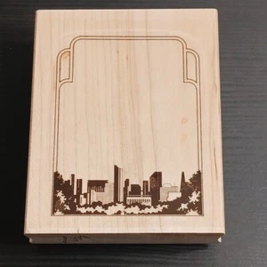 Chicago Skyline Marks of Distinction Rubber Stamp 1991 Bookplate Place Setting  - Picture 1 of 14
