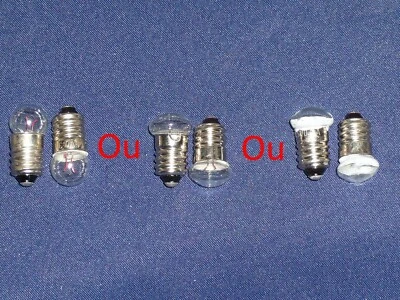 Lot Ampoules E10 Normale / Œil de Chat pour JOUSTRA CIJ JRD CITROEN JEP GEGE etc