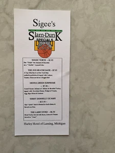 Harley Hotel of Lansing, MI 'Sigee's Slam Dunk Specials, 1979 - Bild 1 von 1