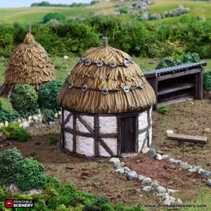 Terreno de juego - Pequeña casa redonda - Warhammer Bolt Action DnD - Imagen 1 de 5