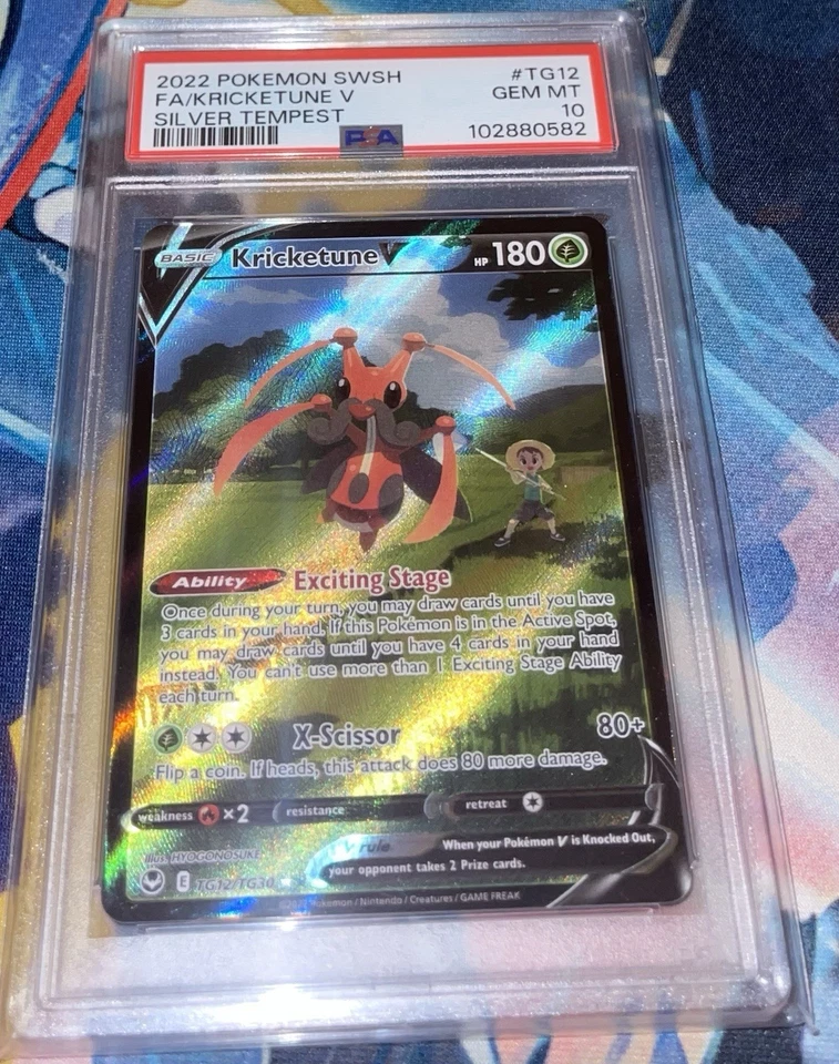 Kricketune V TG12/TG30 Swsh: Sword & Shield - Silver Tempest Trainer PSA 10 - Image 1 of 1
