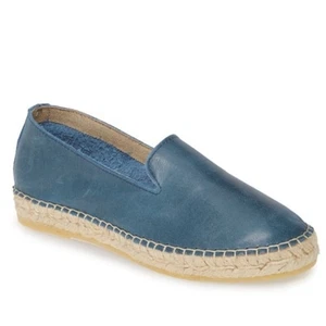 Free People 'Laurel Canyon' Women's 36 US 6 Espadrille Teal Leather Slip On   - Picture 1 of 8