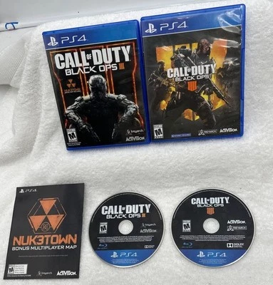 Call of Duty: Black Ops 4 (PlayStation 4, 2018) e Call of Duty Black Ops 3 - Imagem 1 de 4