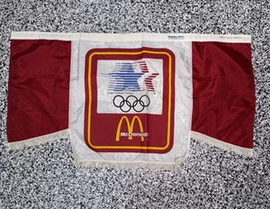 Vintage 1980 LA Los Angeles Olympic Committee McDonald's Olympic Flag Banner - Picture 1 of 6