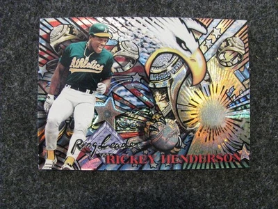 Rickey Henderson 1995 Topps Stadium Club Ring Leaders #35 - Oakland Athletics - Imagem 1 de 2