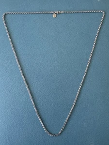 Vintage PERU ,, LOVE EARTH ,, .925 Sterling Silver Rolo Links Chain Size 24” - Picture 1 of 8
