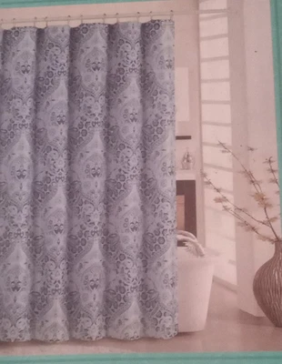 Waverly织物浴帘带钩月光阴影70x72 — 第 1/4 张图片