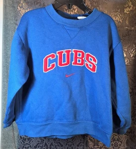 Nike - Jugend blau MLB Chicago Cubs Langarm Sweatshirt Gr. S - Bild 1 von 6