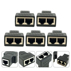 5 Pcs Netzwerk-T-Stück Netzwerksplitteradapterkonverter Ethernet -Stecker - Photo 1/12