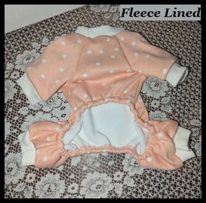 NEW Pink White Polka Dot Fleece Dog Pajamas Size S - Picture 1 of 4
