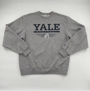 Yale Bulldogs Sweater Mens Medium Gray NCAA Baseball Champion Crewneck Pullover - Picture 1 of 7
