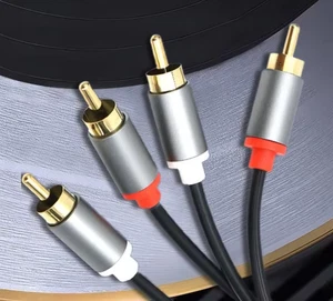 RCA to RCA Shielded STEREO Audio Cable 5ft Gold-Plated $$ BUY-MORE-SAVE-MORE! $$ - Picture 1 of 6
