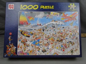 Jan van Haasteren At the Beach Comic Puzzle 1000 Piece Complete Jumbo - Picture 1 of 4