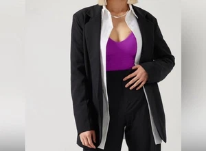 Athleta Women’s Primatwill Black Blazer Jacket 8 Career Professional Stretch - Picture 1 of 10