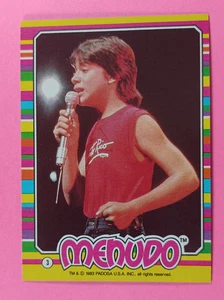 Tarjeta coleccionable Menudo 1983 Topps #3 banda de chicos de música pop latina completa tu conjunto - Imagen 1 de 2