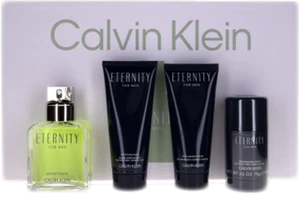 Eternity By CK For Men Set: EDT + ASB + Deo Stick + SG (3.3+3.3+2.6+3.3) New - Picture 1 of 1