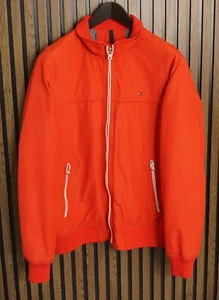 Uomo Tommy Hilfiger Giacca Traspirante Rosso Cerniera Intera Taglia L VAON108 - Foto 1 di 13