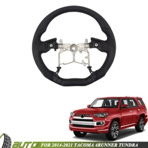For 2014-2021 Tacoma 4Runner Tundra Black Leather Steering Wheel - Picture 1 of 9