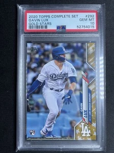 Gavin Lux #392 RC - 2020 Topps Complete Set - Gold Stars Parallels LA - PSA 10 - Bild 1 von 2