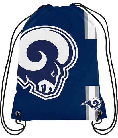 Forever Collectibles Mens LA Rams Drawstring Standard Backpack navy Cover
