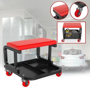 Werkstatthocker Werkstattsitz Rollhocker Werkstattstuhl mit Werkzeugablage 150kg - Bild 1 von 13