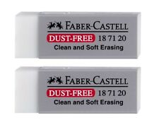 2 x Faber-Castell Radierer staubfrei, aus Kunststoff 187120 weiß