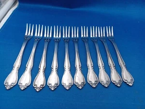 Lot of 10 AMC CREON Stainless Cocktail Forks 5 3/8" - Picture 1 of 5