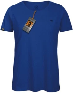 BAC TW043 Damen Medium Fit Bio-Baumwolle Basic T-Shirt COMPANIEER Blau Royal ... - Picture 1 of 3