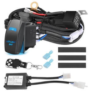 Wireless Remote Control ON/OFF STROBE Switch for LED Light Bar+Wiring Harnes 12V - Picture 1 of 12