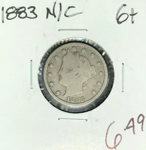 1883 "SIN CENTS"" LIBERTY V NÍQUEL ~ BUENO+ ~BONITA MONEDA~ - Imagen 1 de 2
