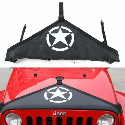 Protector de sujetador con cubierta de capó delantero estilo T para Jeep Wrangler JK JKU 2007-2018 (estrella) Foto 1 de 4