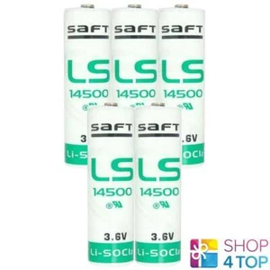 5 SAFT LS14500 STD AA R6 BATTERY 3.6V BOBBIN CELL LiSOCl2 PRIMARY LITHIUM NEW - Picture 1 of 3