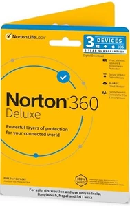 Norton 360 Deluxe - 3 Devices - 1 Year Subscription - Picture 1 of 1