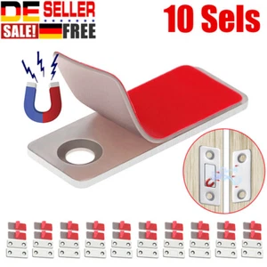 10 X Schrankmagnete Selbstklebend Magnet Schubladen Magnetschnäpper Dünn Tür DE - Bild 1 von 11