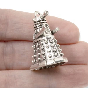1Pc. Silver Robot Metal Pendant, Sci-Fi Must-Have Fan Charm for DIY Jewelry - Picture 1 of 8