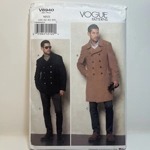 Vogue Schnittmuster V8940 Herren Peacoat und Hose Gr. 40-46 NEU UNGESCHNITTEN - Bild 1 von 3