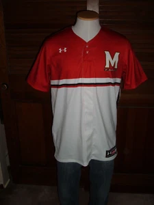 Under Armour Maryland Terrapins Baseball Jersey Sz L Rare Promo Sample NWT - Picture 1 of 7