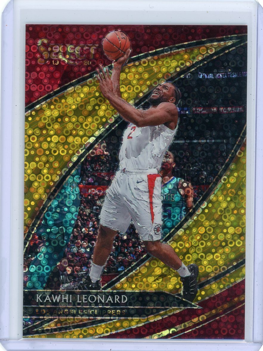 KAWHI LEONARD 2019-20 PANINI SELECT COURTSIDE GOLD DISCO PRIZM #268 #ED 7/10