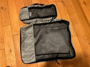 Amazon Basics Travel Organizer Packing Cube 2 Piece Set Grey Large Slim - Picture 1 of 8