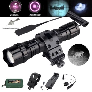 2000LM 850nm Infrared LED Flashlight Night Vision Zoomable Hunting Light Torch - Picture 1 of 9