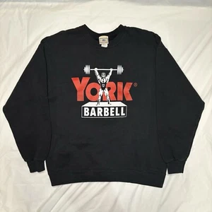 Vintage York Barbell Warmup Sweater Lee Heavyweight Sweatshirt - Picture 1 of 6
