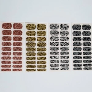 4Pcs Korea Fashion Trend Nail Art Zebra Leopard Galaxy Pattern Gift - Picture 1 of 5