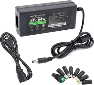48V 2A 96W Power Supply Adapter 48V 96W Charger AC 100-240V to DC 48V 2A Adapter - Picture 1 of 12