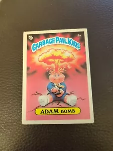 1985 Garbage Pail Kids 1st Series 1 Adam Bomb 8a U.K. MINI CHECKLIST CARD!! - Picture 1 of 2