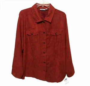 #3179 Croft & Barrow button down womens shirt size 2X, terra cota color, new - Picture 1 of 11