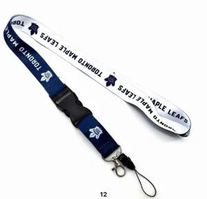 Toronto Maple Leafs Lanyard Keychain Safety Breakaway Double Sided NHL Fan Gift - Picture 1 of 1