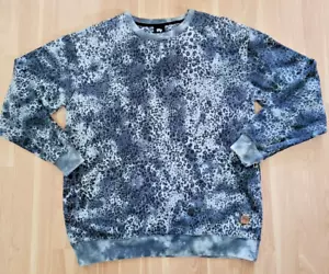 2XL Men's Imperious IMP Crewneck Sweatshirt Blue Gray Animal Cheetah Long Sleeve - Picture 1 of 9