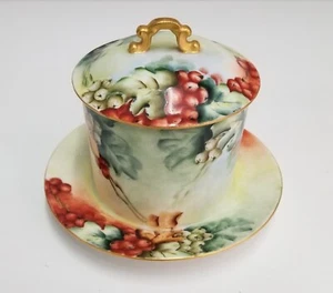 Vintage 1900er Wien Austria Zuckerdose und Deckel mit aufgesetztem Unterteller  - Bild 1 von 10