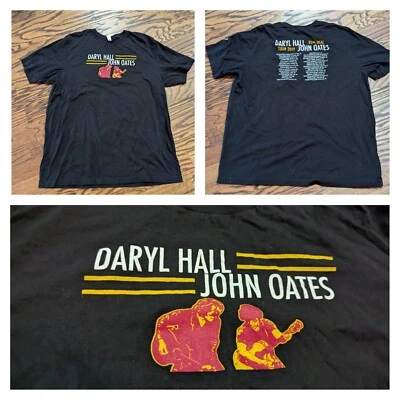 CAMISETA de la gira Daryl Hall & John Oates Real Deal 2019 (2XL) 22x30 banda con fechas Foto 1 de 4