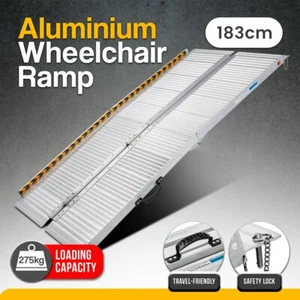 Kartrite Aluminium Portable Non-Slip Wheelchair Ramp 6ft - Silver - Picture 1 of 11